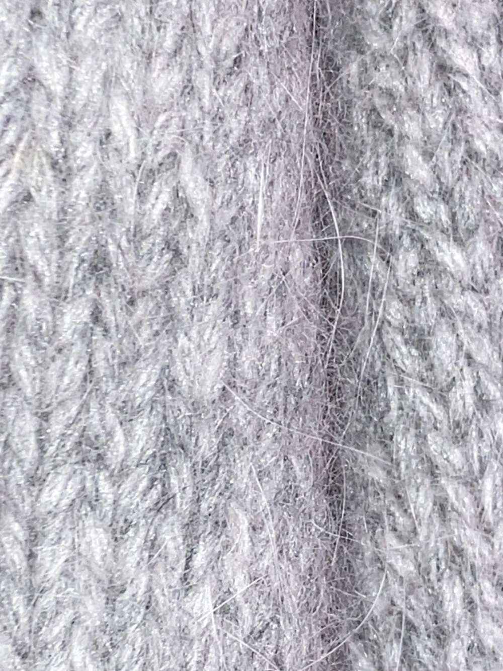 Vintage White Stag Fair Isles 40% Angora Gray Nordic Knit Ski Sweater Women’s L - Picture 8 of 11